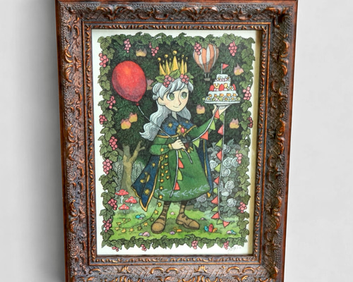 TOYAMAde. y10a4 【HIRU】絵画 1点ものアート イラスト TOYAMAde. y10a4 【HIRU】絵画 1点ものアート イラスト