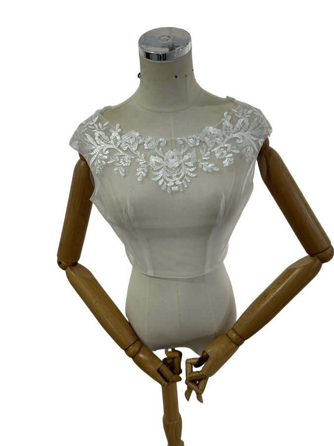 インナーブラウス　トップス ウエディングドレス レース フレンチスリーブ ボレロ 花嫁/ブライズメイド/結婚式/披露宴