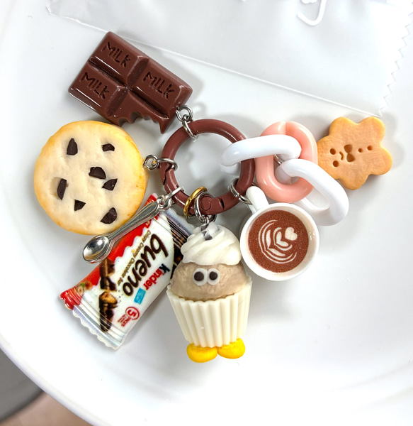 じゃらじゃらキーホルダー】フェイクスイーツ フェイクフード 樹脂粘土