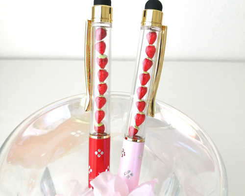 NEW【タッチペン付き かわいい苺ボールペン♡】 タッチペン