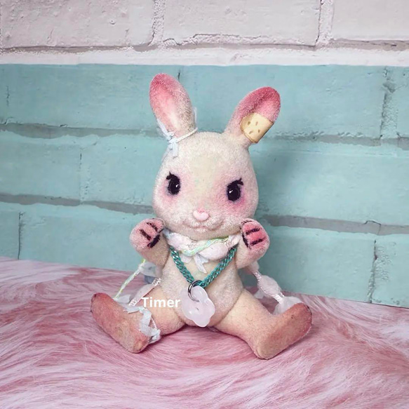 ウサギの人形 ピンクのドレス Mother garden セールSALE ぬいぐるみ うさぎ 着せ替え