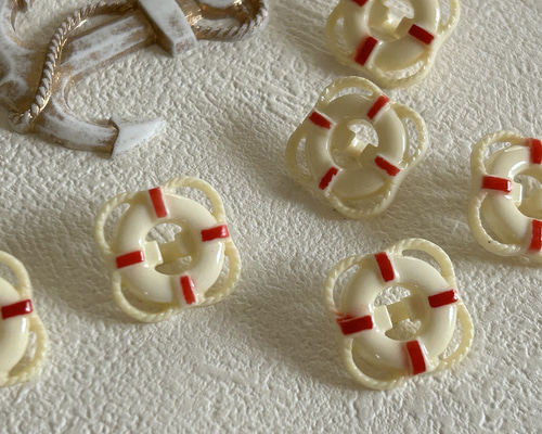 Japanese Vintage ボタン レトロボタン 浮き輪 15mm 昭和レトロ