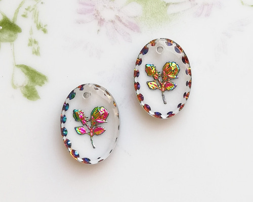 ヴィンテージシノワ オリエンタルローズ ウォールベース1個古代薔薇ハンドペイント ヴィンテージシノワ オリエンタルローズ ウォールベース1個古代