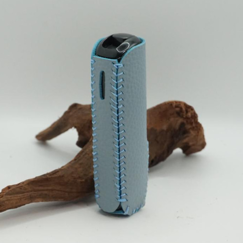 プルームオーラケース シュリンクレザー ブルーグレー アイコスケース