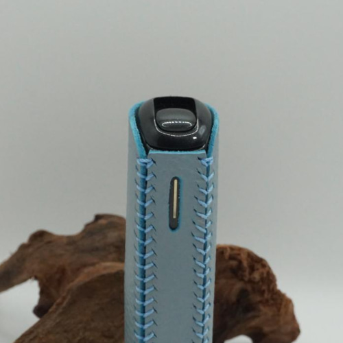 プルームオーラケース シュリンクレザー ブルーグレー アイコスケース