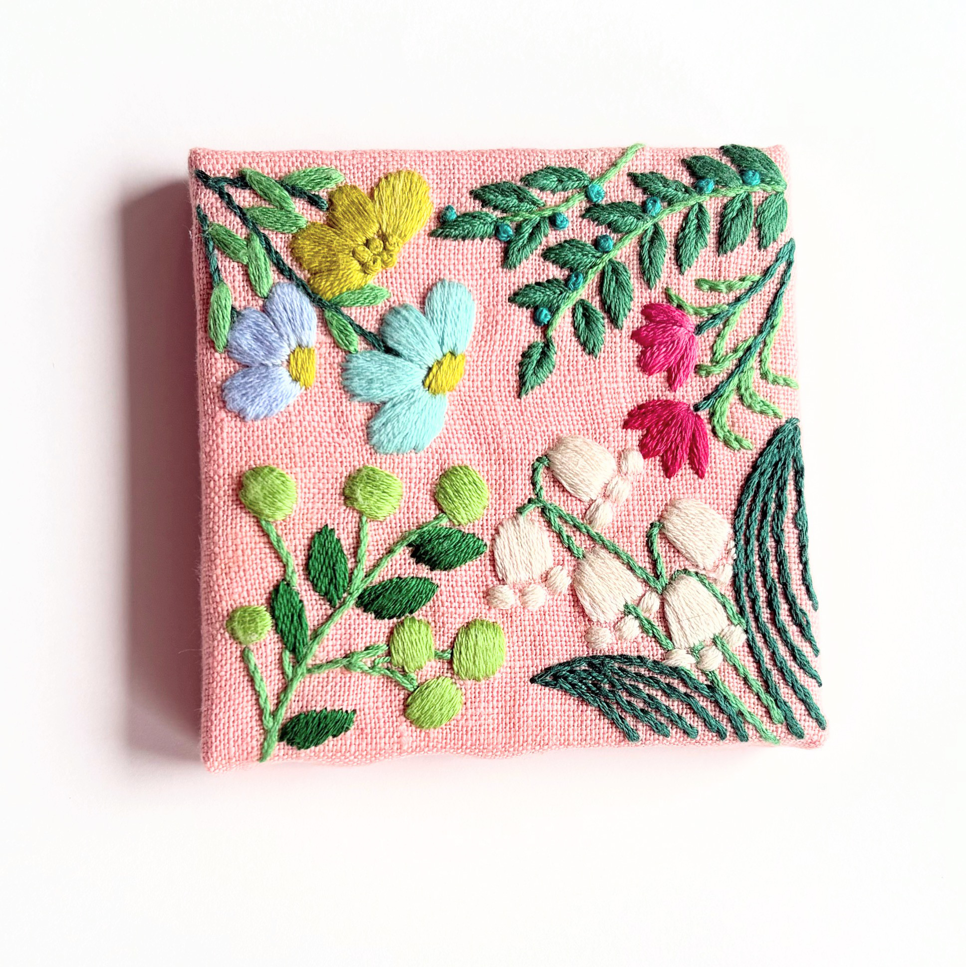 草花の刺繍パネル【botanical】#377