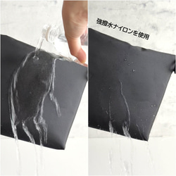 アイスリング 保冷バッグ（ブラック/カーキ）メッシュポケット付き 強撥水 ショルダーバッグ サコッシュ 運動会や旅行に 4枚目の画像