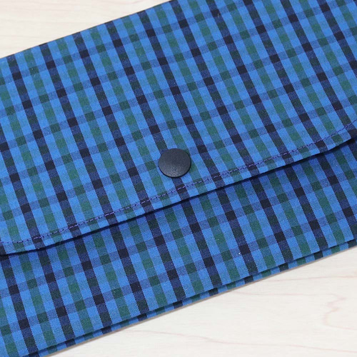 ファミリア風 ブルグリーンチェック×ネイビー タータンチェック マルチ