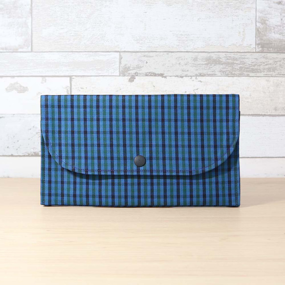 新品☆Familiar☆母子手帳カバー☆緑色チェック柄☆ ベビー