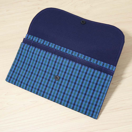 ファミリア風 ブルグリーンチェック×ネイビー タータンチェック マルチ