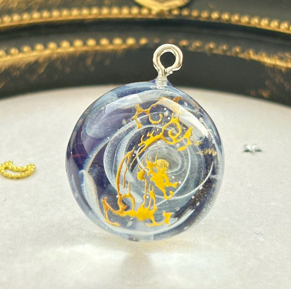 宇宙玉×龍|守護のレジンネックレス 空レジン ドラゴン レジン