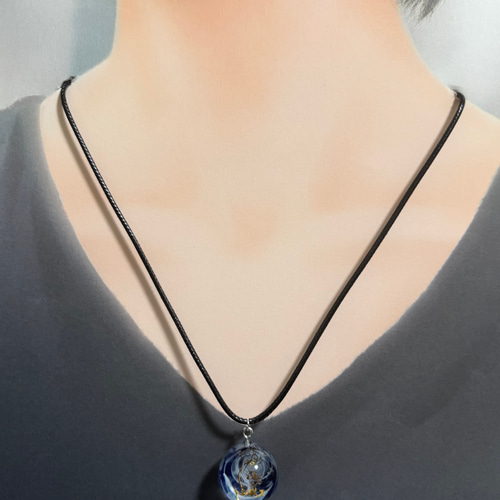 宇宙玉×龍|守護のレジンネックレス 空レジン ドラゴン レジン