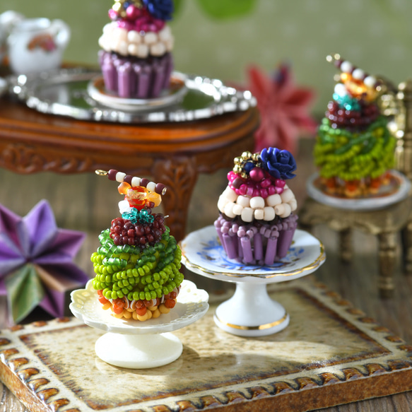 【手作りキット】ミニスイーツ～ラズベリークリームカップケーキ・抹茶モンブラン～ 1枚目の画像