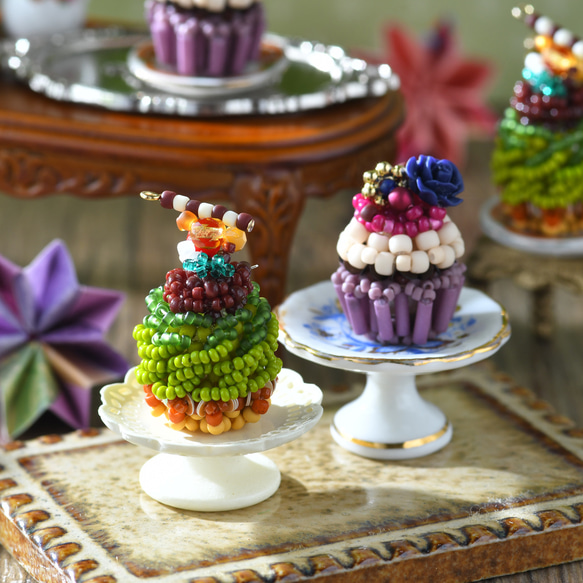 【手作りキット】ミニスイーツ～ラズベリークリームカップケーキ・抹茶モンブラン～ 2枚目の画像