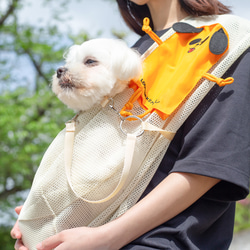 【コラボ④】犬用スリングバッグ　全２色　２サイズ 7枚目の画像