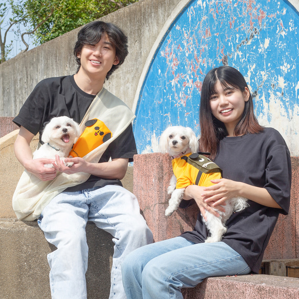 【コラボ④】犬用スリングバッグ　全２色　２サイズ 5枚目の画像