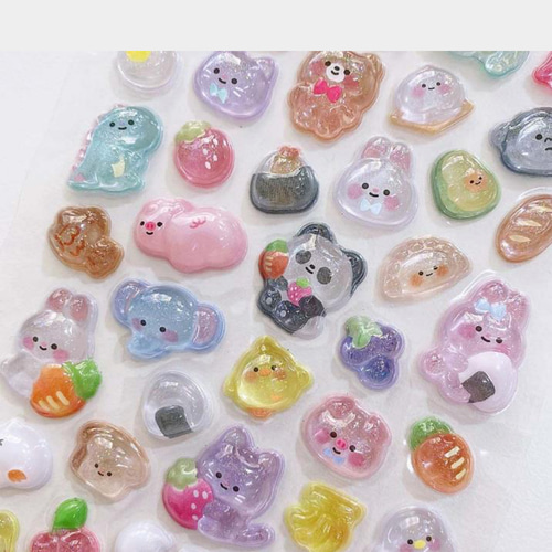 ボンボンドロップシール ぷくぷくシール Amazon.co.jp: 【はぴだんぶい】ボンボンドロップシール