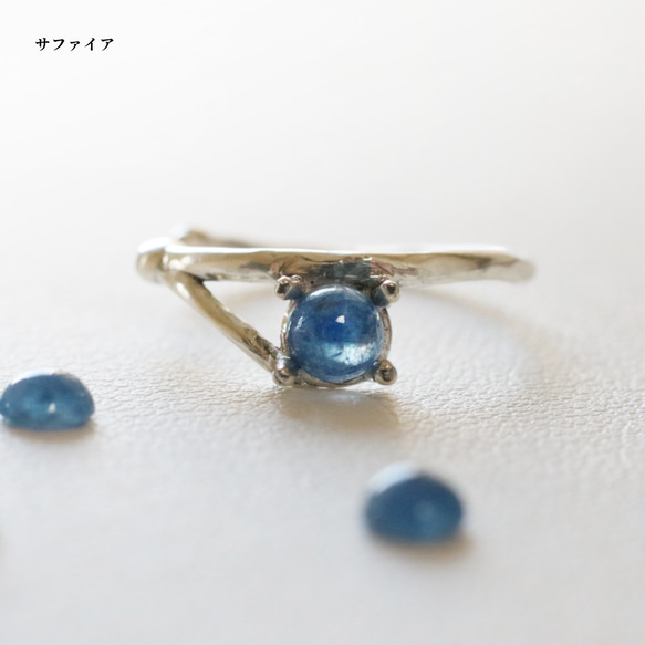 （925銀）9款雙向天然石耳夾（4毫米凸面寶石） 第3張的照片