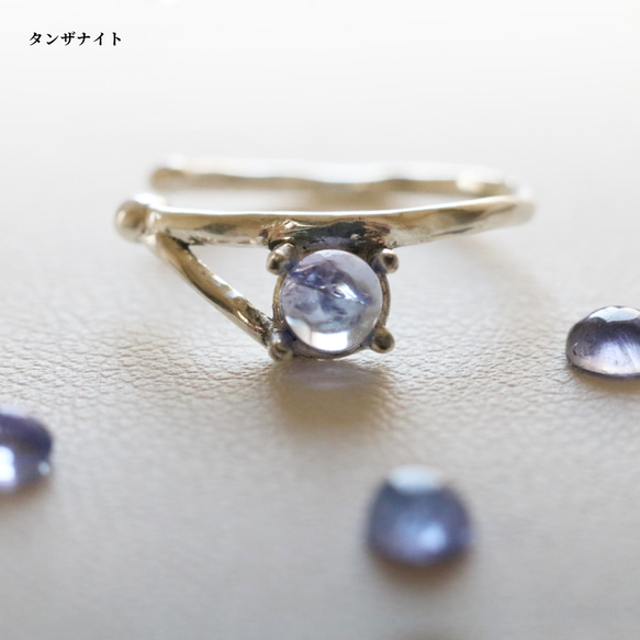 （925銀）9款雙向天然石耳夾（4毫米凸面寶石） 第5張的照片