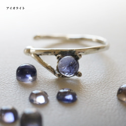 （925銀）9款雙向天然石耳夾（4毫米凸面寶石） 第6張的照片