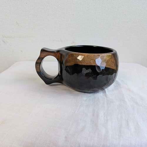 黒柿でつくった一木彫りコーヒーカップ マグカップ 良岳 通販