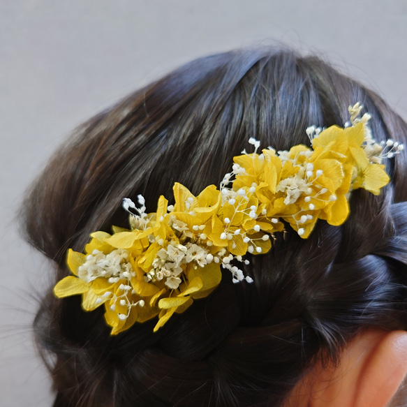 ＦｌｏｗｅｒＴｉａｒａ柚子色【ヘアーコームM・L】オプション色々 7枚目の画像