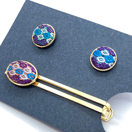 手織り佐賀錦 カフス ネクタイピン ギフトセット 天の川 タイピン