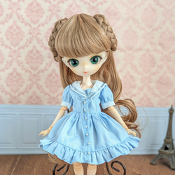 106※ブライスアウトフィット※1/6ドール※冬服※青のあったかポンチョ 106※ブライスアウトフィット※1/6ドール※冬服※青のあったかポンチョ