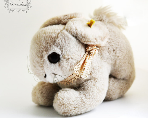 Steiff シュタイフ ぬいぐるみ うさぎ ウサギ 兎 白 ヴィンテージ ヴィンテージ Steiff シュタイフ ぬいぐるみ うさぎ【sa674