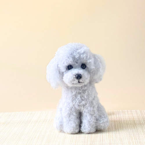 いつでもいっしょ♪ ふわふわシルバートイプードル 犬のぬいぐるみ