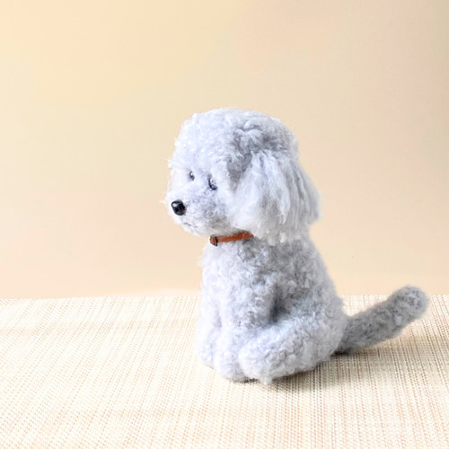 いつでもいっしょ♪ ふわふわシルバートイプードル 犬のぬいぐるみ