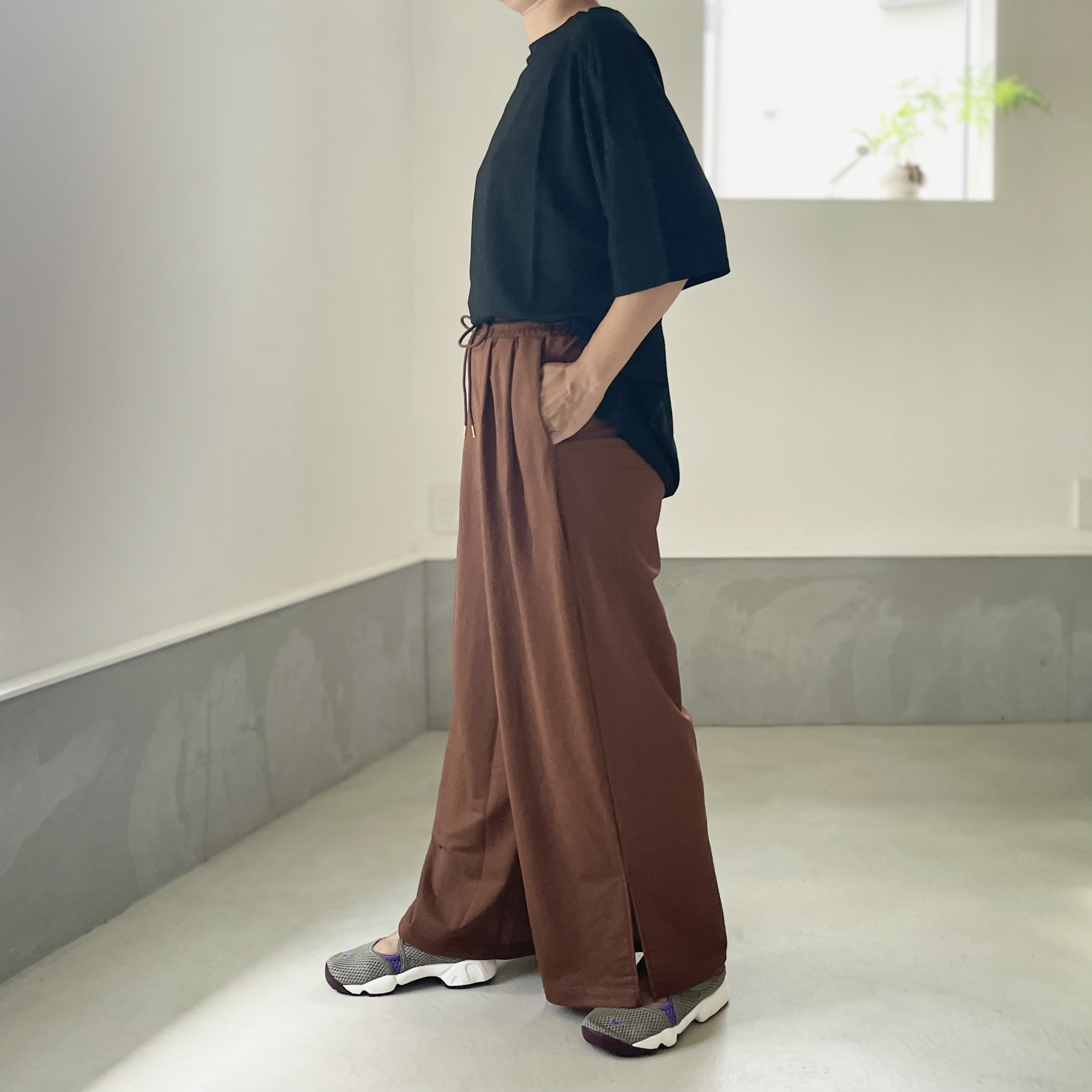 『ひんやりセット2025』【接触冷感】ワイドパンツと選べるトップス 上下2点セット　夏の福袋