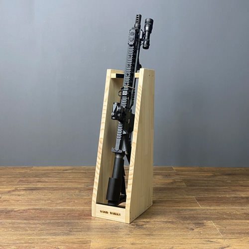 その他 woodworks WOODWORKS ガンラック ／ライフルスタンド1丁掛+マガジンラックセット