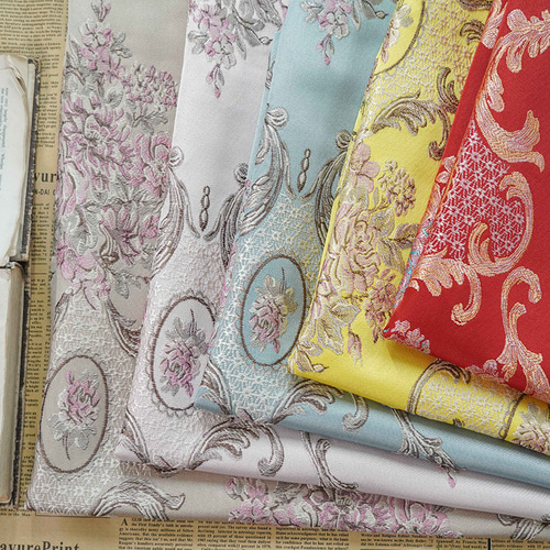 長さ1m ジャガード生地 大判 5色 花柄 宮廷風 北欧風 綺麗 上品 布