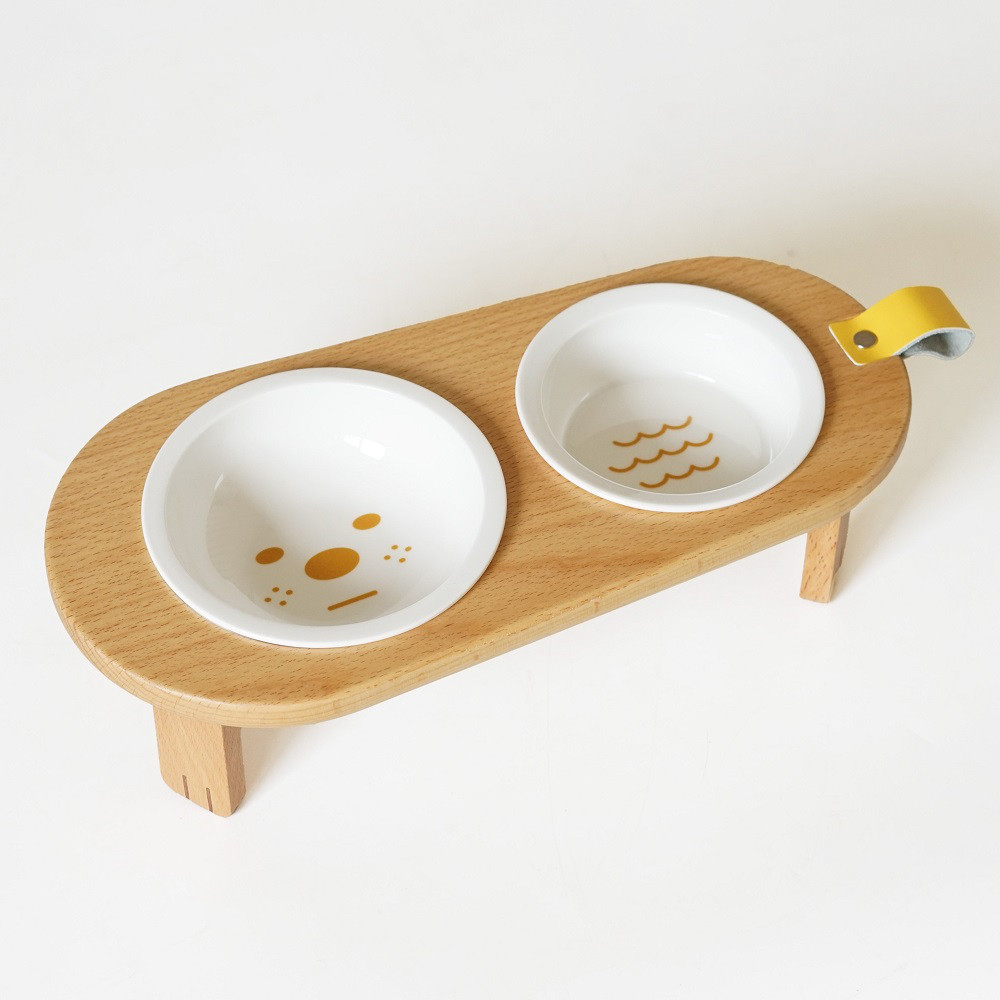 もぐもぐスタンド フードボウル 陶器 猫用 小型犬用 ご飯台 食事台 TOSMU