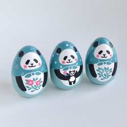 たまごパンダ《ピンクの花》 4枚目の画像