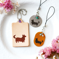 コーギー　お顔　ストラップ キーホルダー　置物 ワンちゃんのフィギアストラップ REAL DOG ウッドストラップ（コーギー