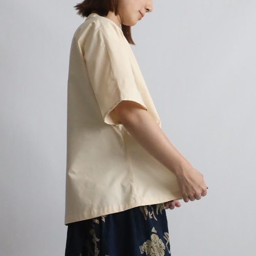 夏SALE コットン100％ 贅沢 縦タック ブラウス オーバー