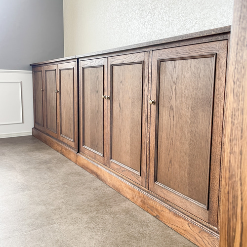 ホワイトオーク両面カウンター W1800 キッチンカウンター オープン