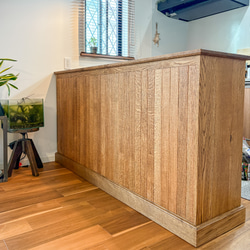 ホワイトオーク両面カウンター W1800 キッチンカウンター オープン