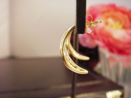 【在庫限り】garden leaf フープピアス ゴールドカラー