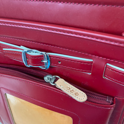 【ひらがな名入れ無料】ネームタグ・ファスナー引手「リュック・ランドセルに！」栃木レザーヌメ革 12枚目の画像