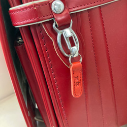 【ひらがな名入れ無料】ネームタグ・ファスナー引手「リュック・ランドセルに！」栃木レザーヌメ革 7枚目の画像