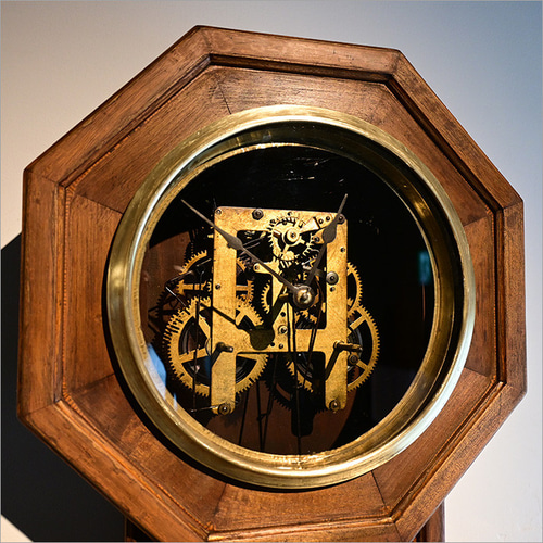 精工舎 スケルトン仕様 ぜんまい時計 リメイク品 掛け時計 振り子時計