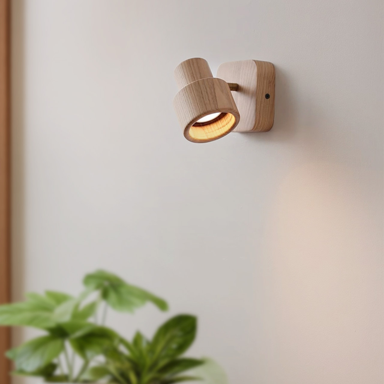 大正レトロスタイル アッシュウッドウォールランプ ハンドメイドオリジナルウッド 3段階色温度切替 379LW