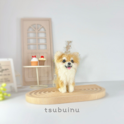 つぶいぬ・コロンちゃん】アイスクリーム屋さんのチワワ 羊毛フェルト