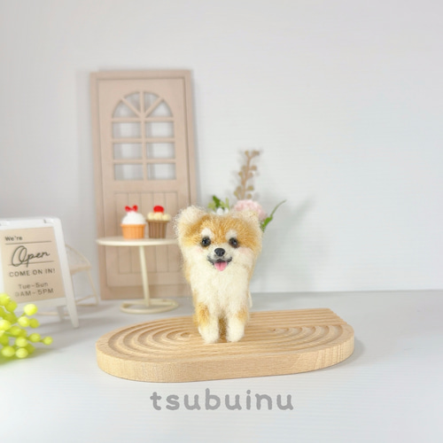 つぶいぬ・コロンちゃん】アイスクリーム屋さんのチワワ 羊毛フェルト