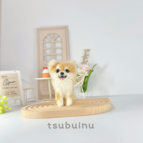 つぶいぬ・コロンちゃん】アイスクリーム屋さんのチワワ 羊毛フェルト
