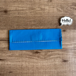 リネンのお箸ケース ブルー ハンドメイド リネンのお箸ケース ブルー