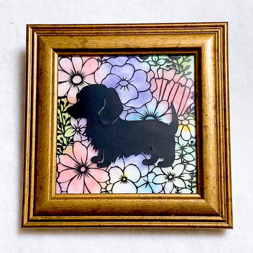切り絵】ダックス(ミニ) 切り絵 ふわコロ《紗紀》 通販 19508054